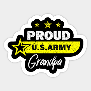 Be proud to be in the us army military, proud us army grandpa Sticker